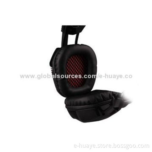 Gaming Console Headset for PC and PS4, with Glittering Light, Lightweight Design, Big Ear Cushion